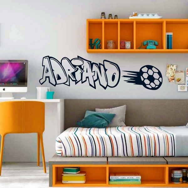 Exemple de stickers muraux: Adriano Graffiti Football